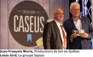 Jean-François Morin, Producteurs de lait du Québec Louis Aird, La Maison Alexis de Portneuf, Groupe Saputo