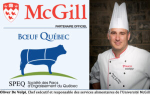 Oliver De Volpi, Chef exécutif et responsable des services alimentaires de l’Université McGill