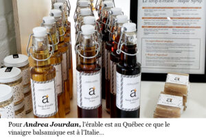 Sirop d'érable Andrea Jourdan