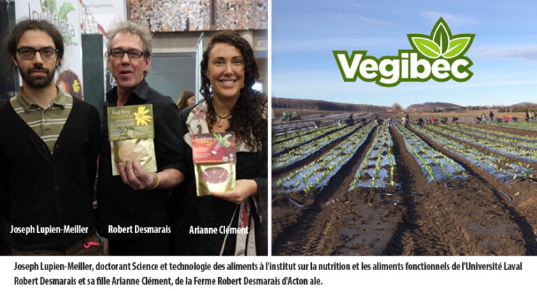 Joseph Lupien-Meiller Joseph Lupien-Meiller, doctorant Science et technologie des aliments à L'institut sur la nutrition et les aliments fonctionnels de l'Université Laval, Robert Desmarais et sa fille Arianne Clément, de la Ferme Robert Desmarais d'Acton ale.