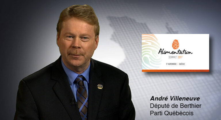 André Villeneuve Sommet alimentation agro quebec