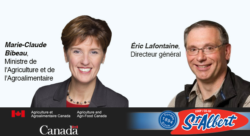 Communiqué Marie-Claude-Bibeau-AAC_Eric-Lafontaine-Fromagerie St-Albert Marie-Claude Bibeau, Éric Lafontaine
