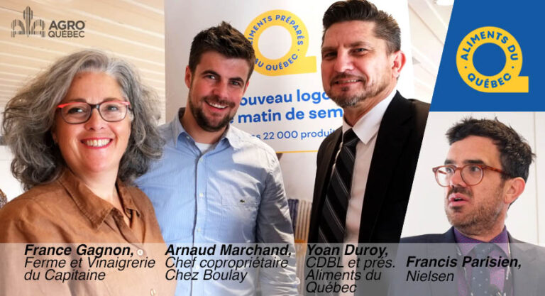 Aliments-Du-Québec_France Gagnon, Arnaud Marchand, Yoan Duroy, Francis Parisien Aliments du Québec