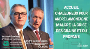 Accueil chaleureux pour André Lamontagne