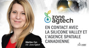 Blogue ZONE AGTECH EN CONTACT AVEC SILICONE VALLEY ET LAGENCE SPATIALE CANADIENNE