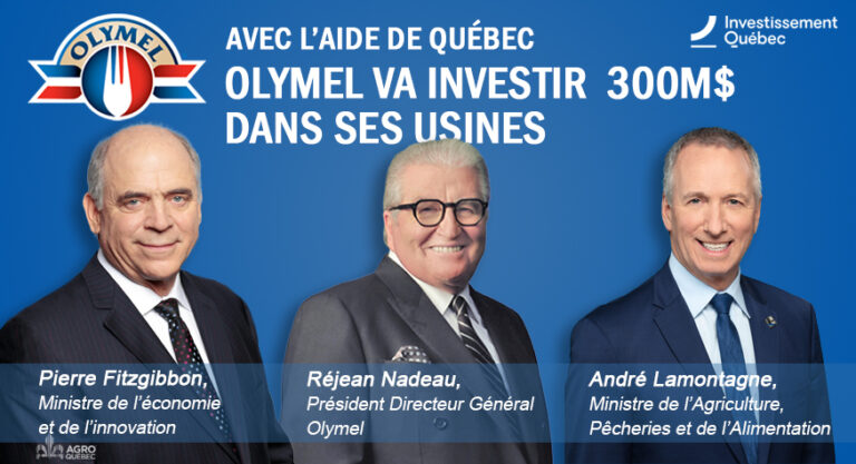 Blogue OLYMEL VA INVESTIR 300M$ DANS SES USINES