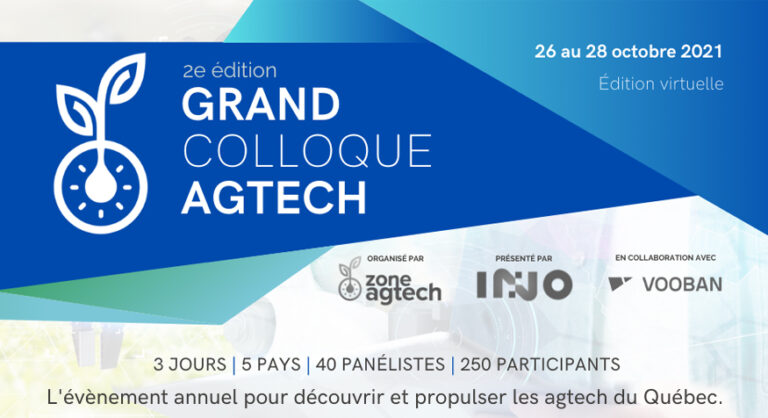 Communiqué 2E ÉDITION DU GRAND COLLOQUE AGTECH DU QUÉBEC