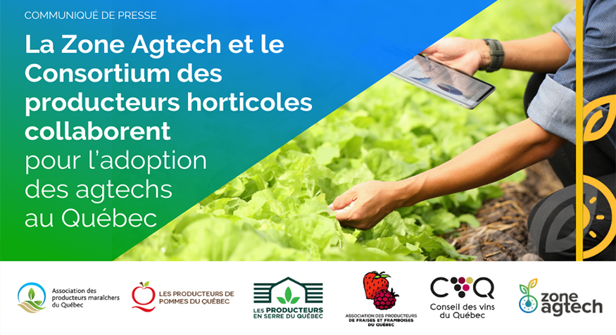 Communiqué – APMQ et Zone Agtech collaborent
