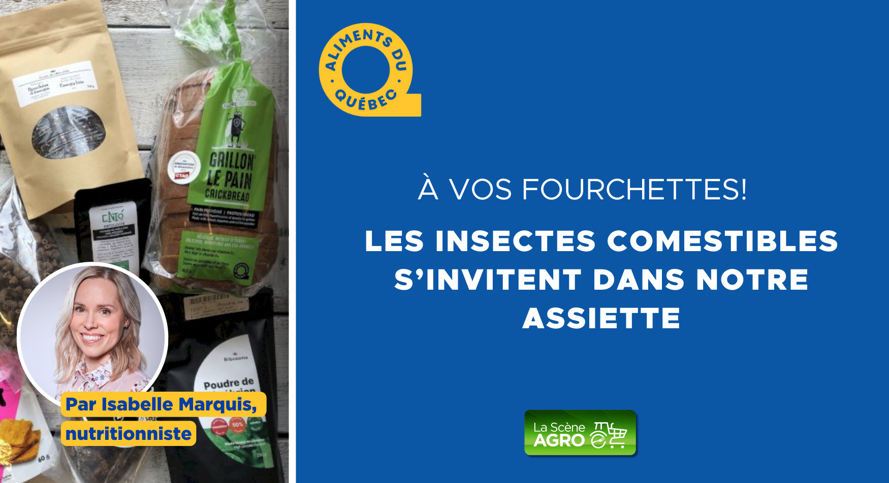Insectes comestibles Insectes Aliments du Québec