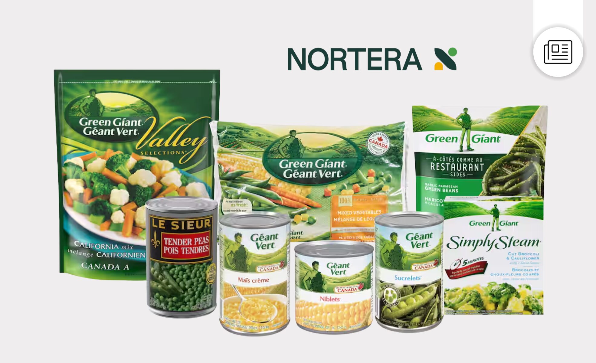 Nortera fait l’acquisition des marques Géant Vert et Le Sieur au Canada, détenues par B&G Foods 2