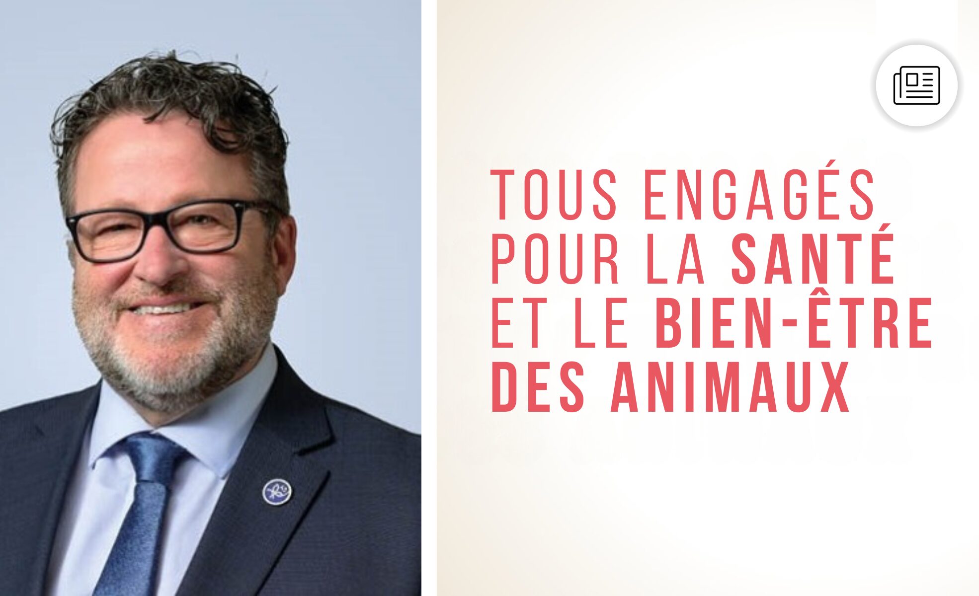 Stratégie québécoise de santé et de bien-être des animaux Photo du ministre Donald Martel - Stratégie québécoise de santé et de bien-être des animaux